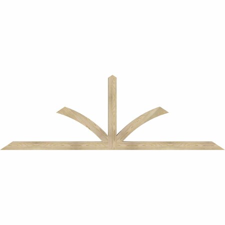 Ekena Millwork Richland Rough Sawn Timber Gable Bracket, Douglas Fir, 108"W x 36"H x 4"D x 4"F, 8/12 Pitch GBW108X36X0404RIC00RDF